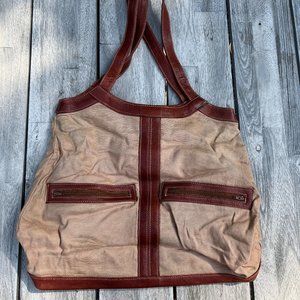 Vintage Leather & Canvas Purse